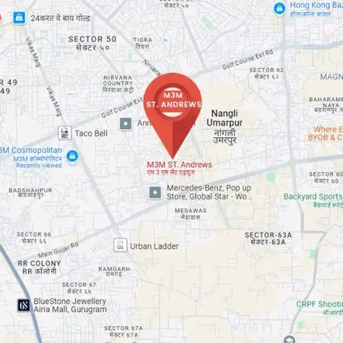 M3M St. Andrews location